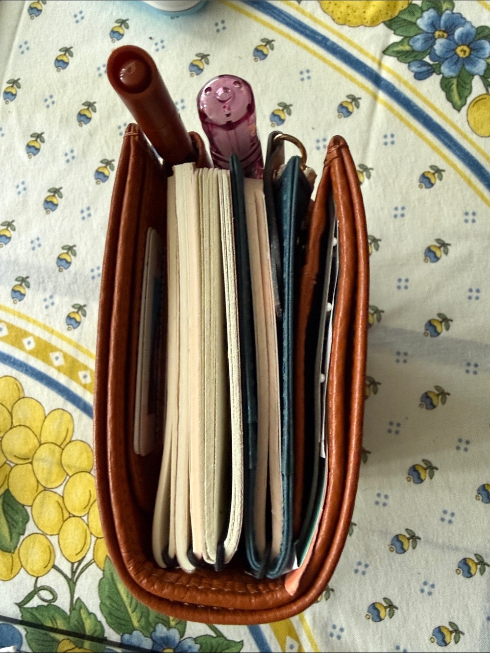 MOTERM Brown/tan Leather Organizer Notebook Cover - Picture 5 of 10